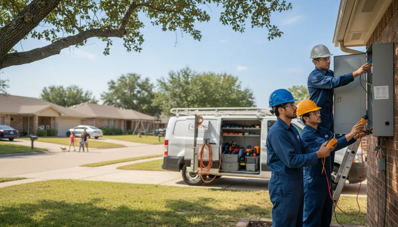 Certified electrician providing emergency electrical services in Buchanan Dam, TX